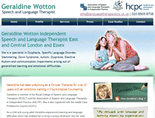 Tablet Screenshot of languagetherapeutics.co.uk